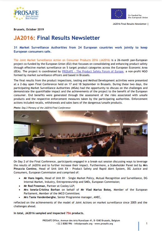 JA2016 Final Newsletter cover page